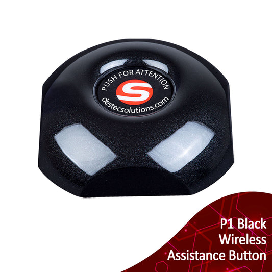 P1 Black wireless assistance buttons - square button