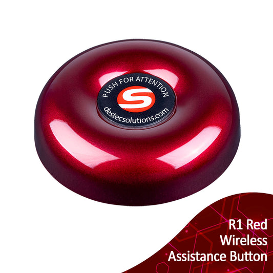 R1 Red wireless assistance buttons - round button